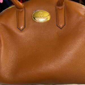 Roberto Cavalli Brown Leather Handbag